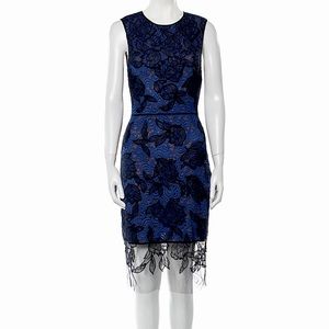 Vera Wang Collection Blue and Black lace dress